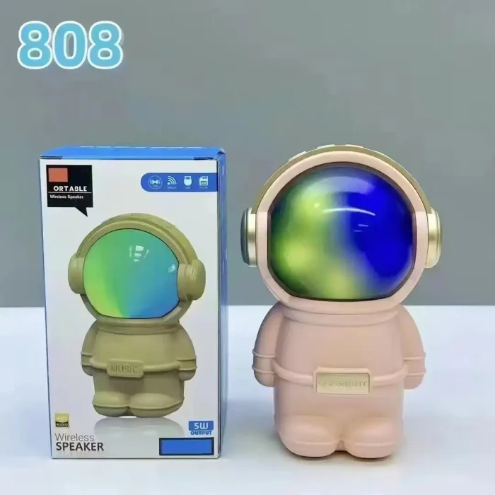 Astronaut Wireless Bluetooth Speaker with Integrated RGB Galaxy Projector