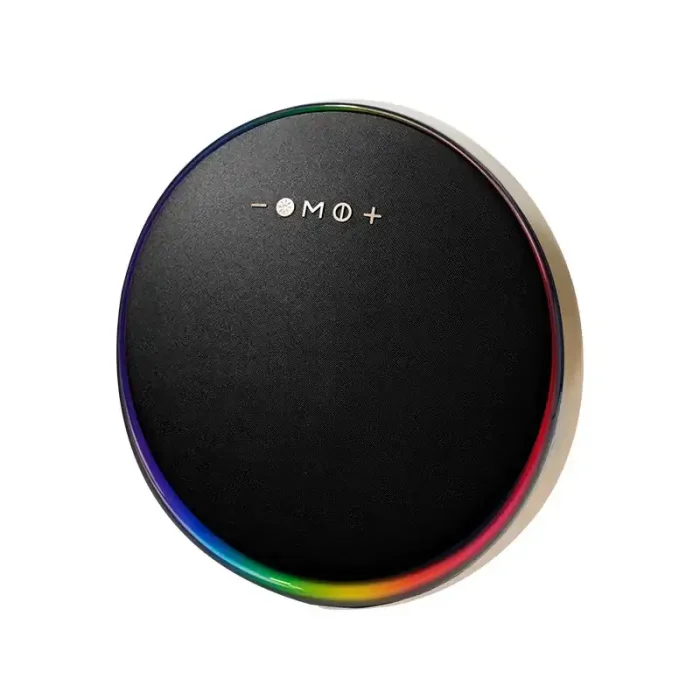 LUMILUX Pebble Series – Minimalist Fabric-Wrap Bluetooth Speaker with Ambient Warm Light