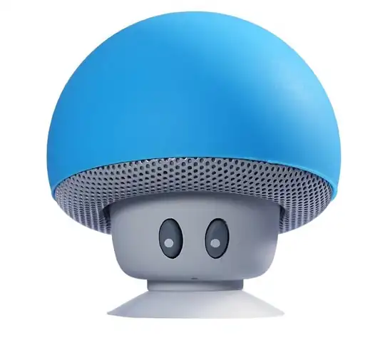 Mushroom Glow Mini Bluetooth Speaker – Cute Suction Cup Design with LED Cap