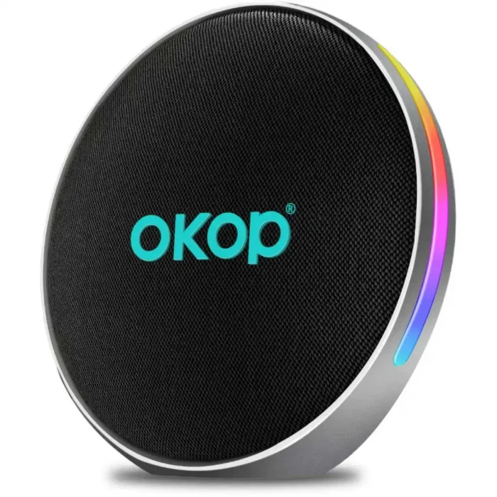 OKOP KP-821 Wireless Satellite Speaker – 15W High-Fidelity Audio with RGB LED Glow