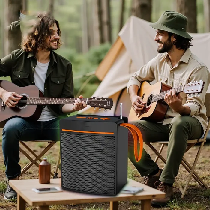 Solar-Powered Wireless Speaker | 10W Hi-Fi Audio with Phone Cradle