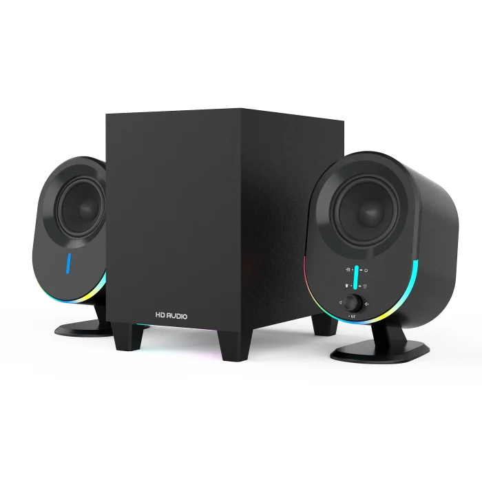 Cyber-Lite Gaming Speaker | Transparent RGB Surround Sound