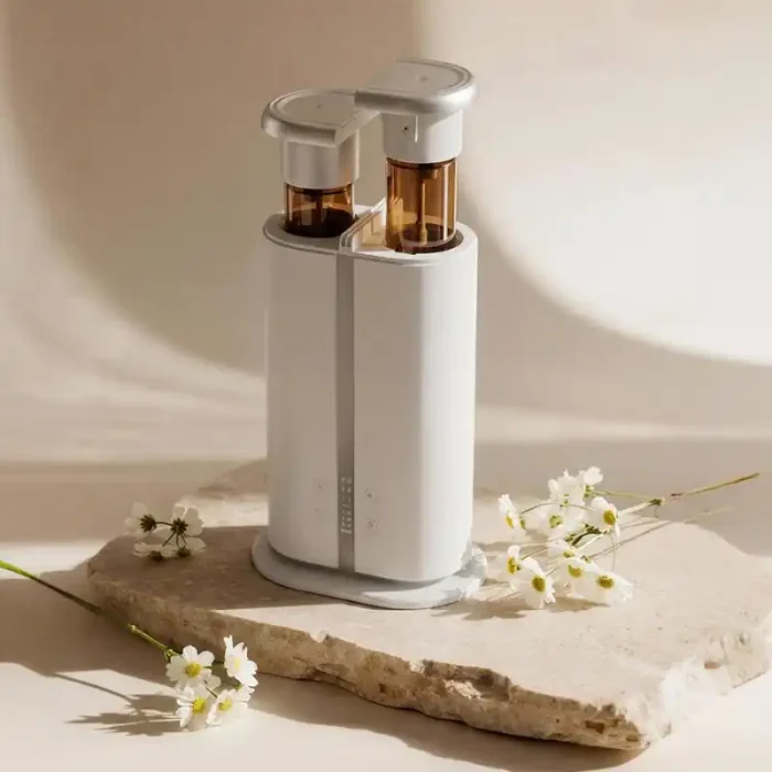 AuraDual™ Smart Waterless Essential Oil Diffuser – Programmable Dual-Tank Aroma Nebuliser