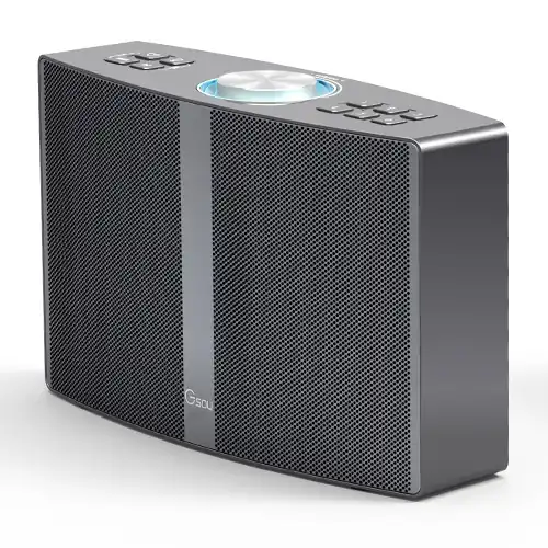 Premium Wireless Desktop Speaker with 360° Volume Control & Multi-Source